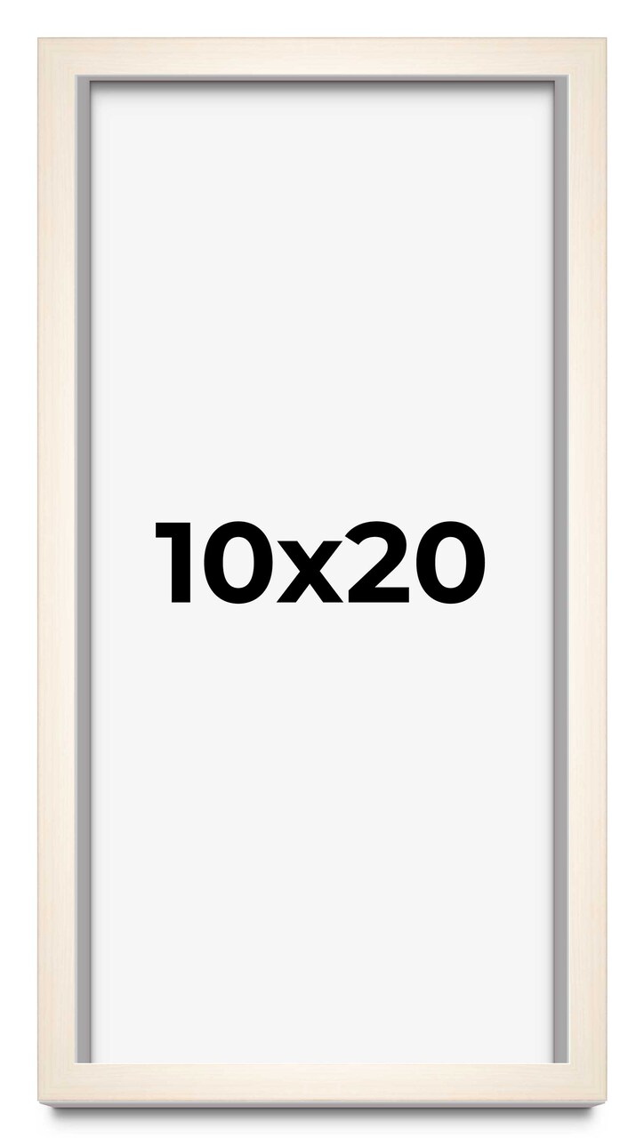 Panoramic Shadow Box 3/4" Depth White Picture Frame - UV Acrylic, Backing, Hanging Hardware